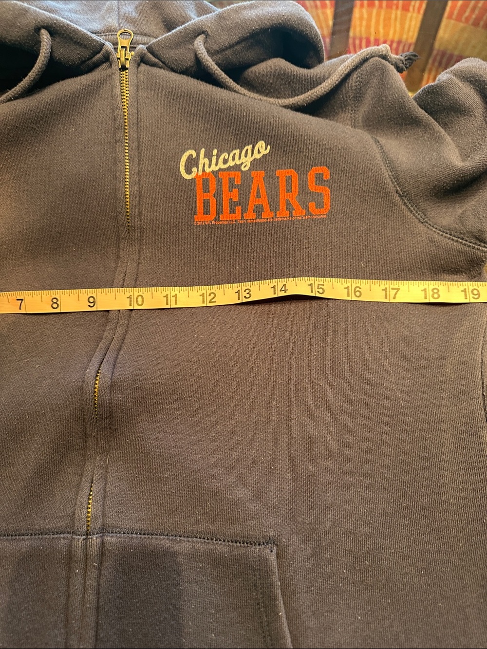 Junk Food Clothing Navy Blue Chicago Bears Zip-Up Hoodie - Picture 4 of 5